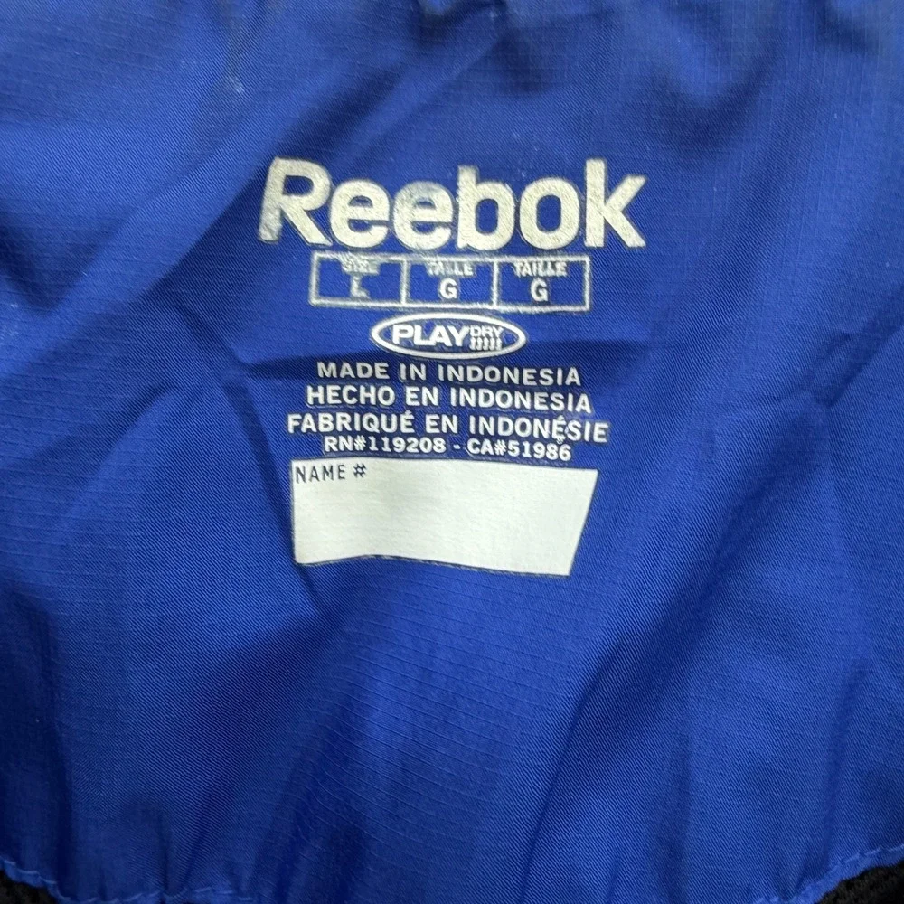 Reebok Buffalo Bills Mens Large Blue‎ PlayDry Quarter Zip Windbreaker Jacket NFL